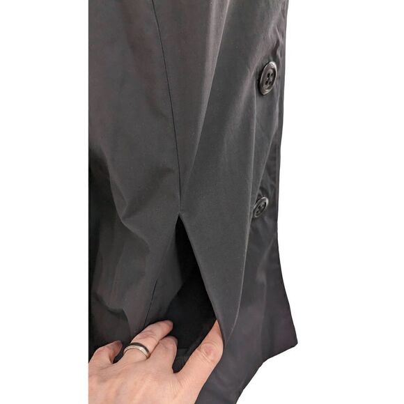 Faconnable Women Black Button-Up Long Sleeve Water Resistant Jacket Size Large - Picture 5 of 13